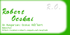 robert ocskai business card